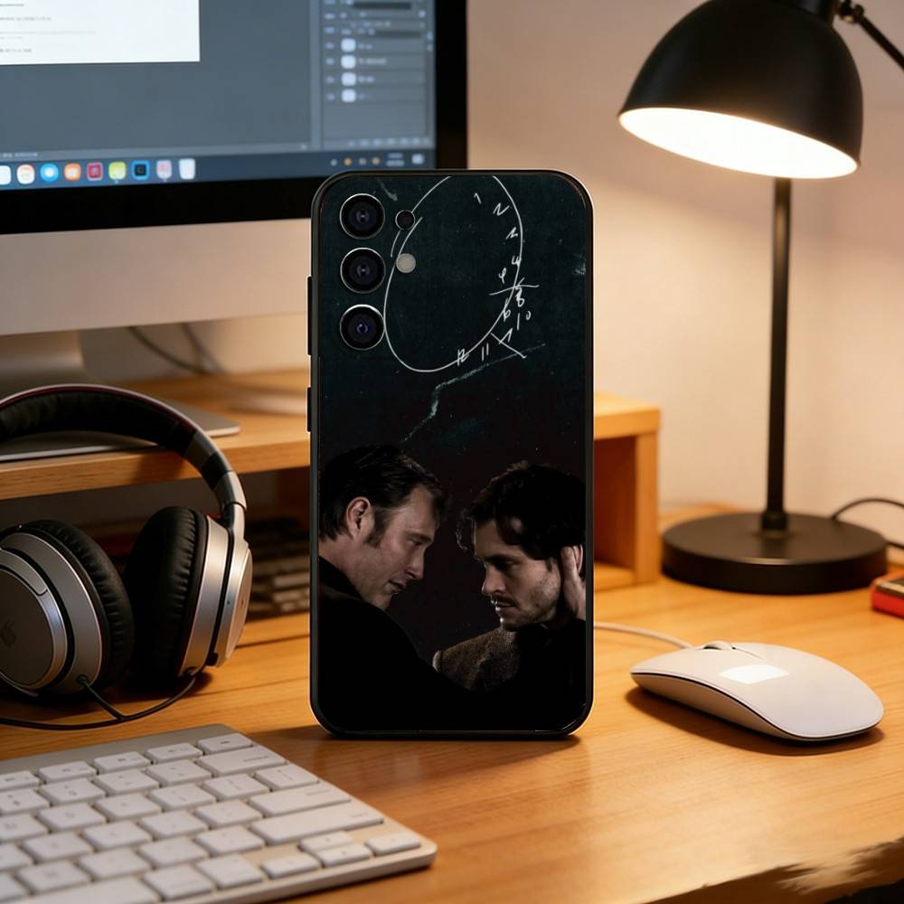 Hannibal and Will Graham Phone Case For Samsung S25,S24,S21,S22,S23,S30,Ultra,S20,Plus,Fe,Soft Silicone Black Cover