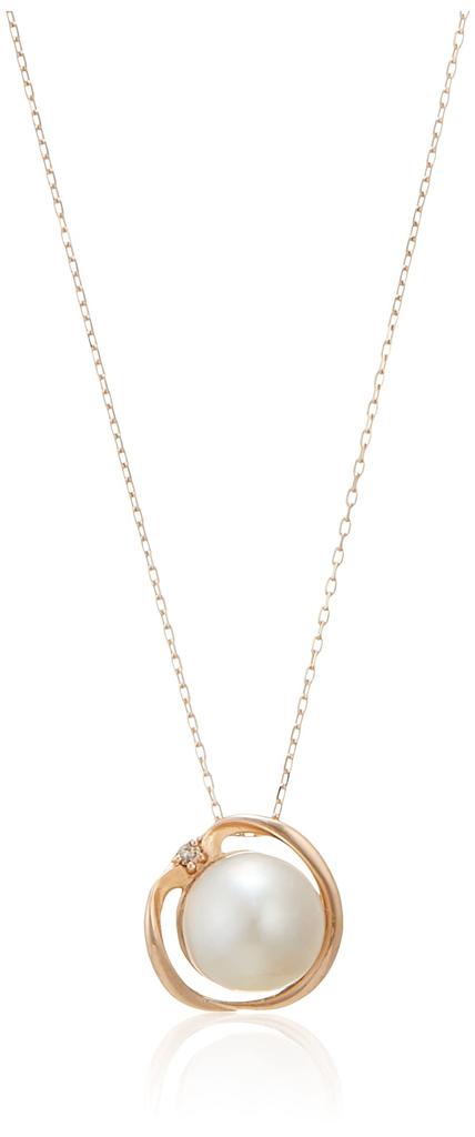 Estelle Official Women's Necklace, 10K Pink Gold with June Birthstone Akoya Pearl, 0452-6388-0019-0000