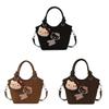 Cartoon Hello Kitty Pu Shoulder Bag With Pockets For Daily Use