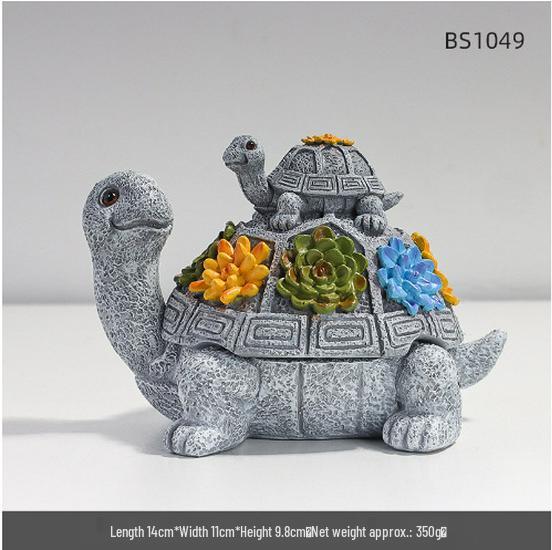 Retro Creative Turtle Ashtray with Lid - Unique Resin Ornament for Home, Bar, or Office