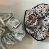 1pc Elegant Floral Cloud Print Fabric Hair Scrunchie for Women, Single Piece, Scrunchies for Hair