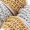 5Yards/Roll Aluminum Chains Metal O-shaped Twist Link Chains For Jewelry Making DIY Necklace Bracelet Clothing Bag Accessories