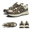 Breathable Mesh Hiking Sneakers Men's Thick-soled Outdoor Trekking Camping Shoes Male Elastic Climbing Shoes Wear-resistant