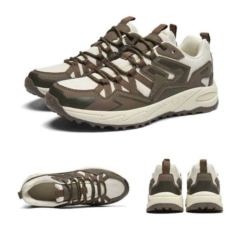 Breathable Mesh Hiking Sneakers Men's Thick-soled Outdoor Trekking Camping Shoes Male Elastic Climbing Shoes Wear-resistant