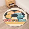 Fußball bedruckter runder Teppich Teppich Stuhlteppich Läufer Eingang Fußmatten, für Bürostuhl Wohnzimmer Schlafzimmer Küche.