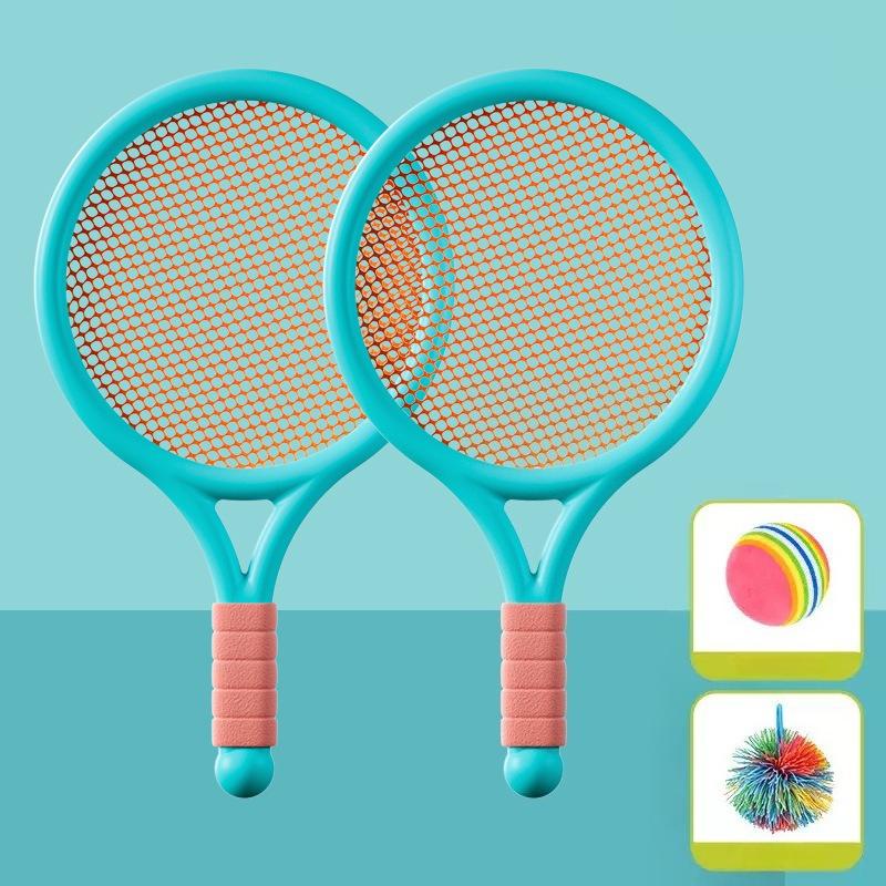 Creative Children's Badminton Racket Elastic Racket Parent-child Interaction Outdoor Sports Tennis Racket Set Puzzle Toy Gift
