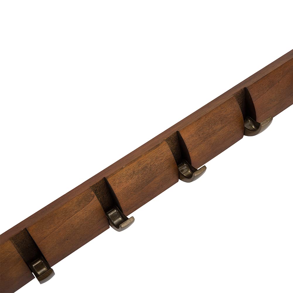 Umbra Flip Hook Coat Hooks FLIP 5 HOOK 5-Hook Rack, Wall-Mounted, Stylish, 318850-1227, Warm/Gold. WARM/GOLD. [Used]