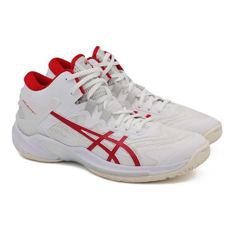 Asics Gel-Burst 25 Versatile Comfortable Mid-Top Basketball Shoes Men Sneaker White Red 1063A055-100