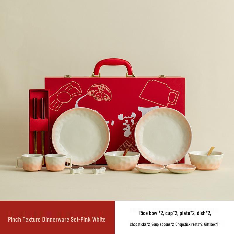 Special Wedding Gift Set: Tableware, Bowls, Chopsticks for Bride & Newlyweds, Ideal Engagement and Dowry Favors