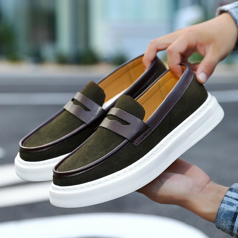 

Men s British Style Loafers Are Lightweight Comfortable Breathable and Versatile for Business Trips and Vacations 45 зелёный
