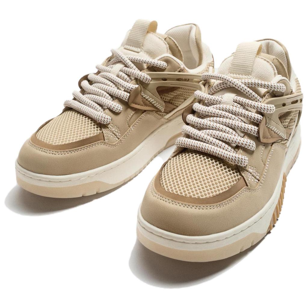 Zara Fashionable Comfortable Skateboarding Low-Top Sneakers Men Sneakers Brown 12233520718