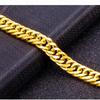 Copper Plated 24K Real Gold 8mm Double Buckle Imitation Gold Bracelet Long-lasting Non-fading Melted Gold Jewelry