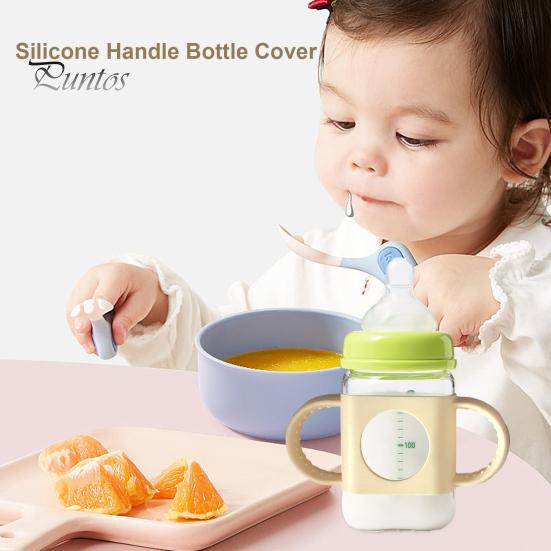 Milchflaschen-Griffabdeckung, multifunktionaler Silikon-Griff, weich, sicher, leicht zu reinigen, Flaschenabdeckung, Baby-Zubehör