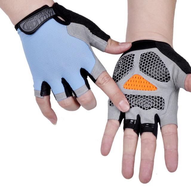 Professional Non-Slip Breathable Fitness Gym Women and Men Half-Finger Summer Fishing Biking Fingerless Gloves Womens Bicycles