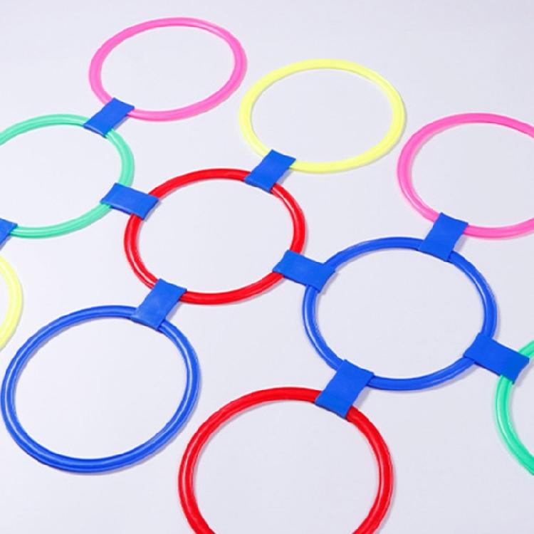 Educational Hopscotch Ring Training Game For Kids Body Sensory Development Antislip Plastic Hoops for Outdoor Activity
