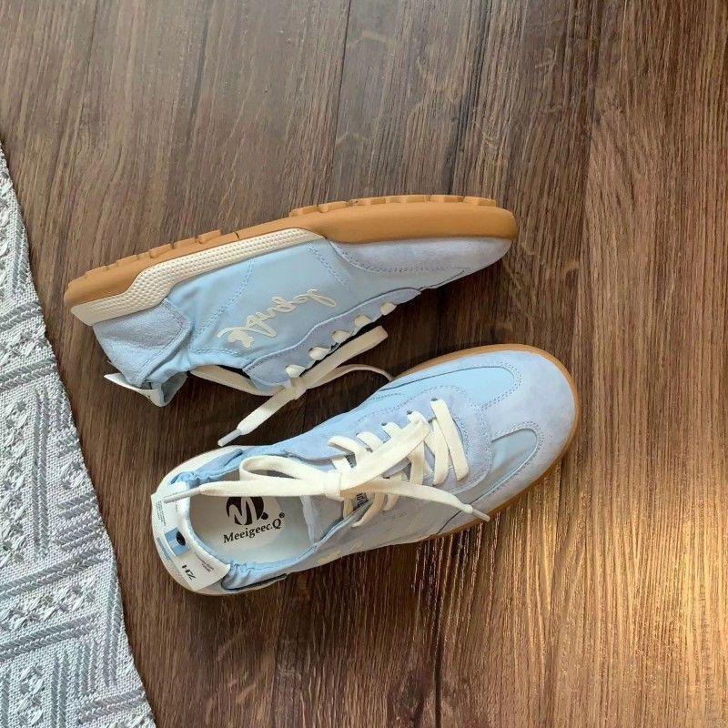 Series German Training Shoes Soft Leather Breathable Forrest Gump Shoes Women's New Sports Little White Shoes