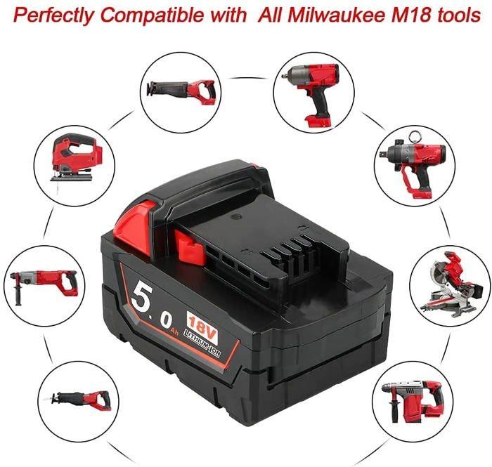 Batterie - Waitley - WTL1015-6A - Li-Ion 18V - 5000mAh - Compatible Milwaukee