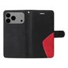 For iPhone 17 Pro Max Leather Phone Case Stand Wallet with Bi-colour Splicing Design
