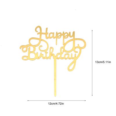 10Pcs Birthday Cake Decorations with Protective Film Cake Insert Cards for Party Supplies Smooth Writing Style Reusable Design
