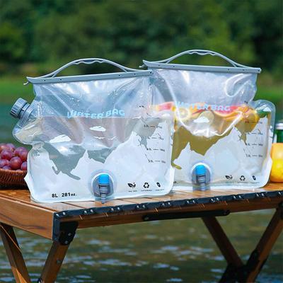 Water Storage Bag Portable Water Storage Container 8L Foldable Leakproof Carrier for Preppers Outdoors Travel Garden Cars Home