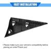 2pcs Mirror Corner Triangle mudguard Cover Compatible for Hyundai Elantra 2014 2015 2016, Durable Plastic Black Silver Tone Front Left Right Side