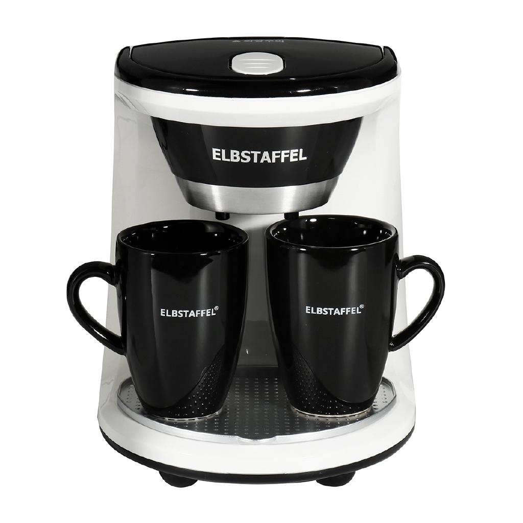 110V/220V 450W Household Electric Drip Coffee Maker Auto Dual Cup Coffee Machine Dual-use American Coffee Tea Machine