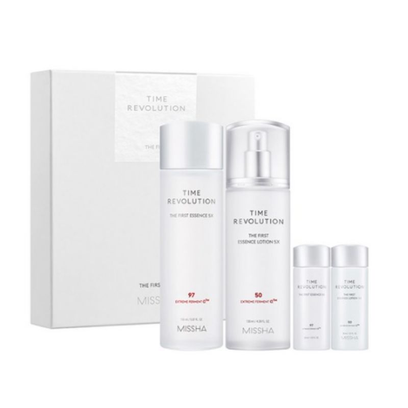 MISSHA Time Revolution The First Skincare Set Intensive Hydrating Anti Aging Korean Skincare Set Essence Lotion Special Set