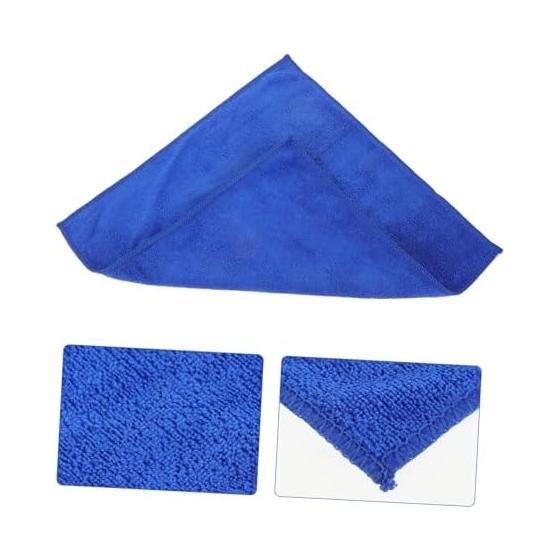 VORCOOL Microfiber Car Wash Towel Set of 10, 30 x 30 cm, Blue, Thick, Absorbent, Compact Design, Car Cleaning Cloth, Car Wash Cloth, Car Cleaning
