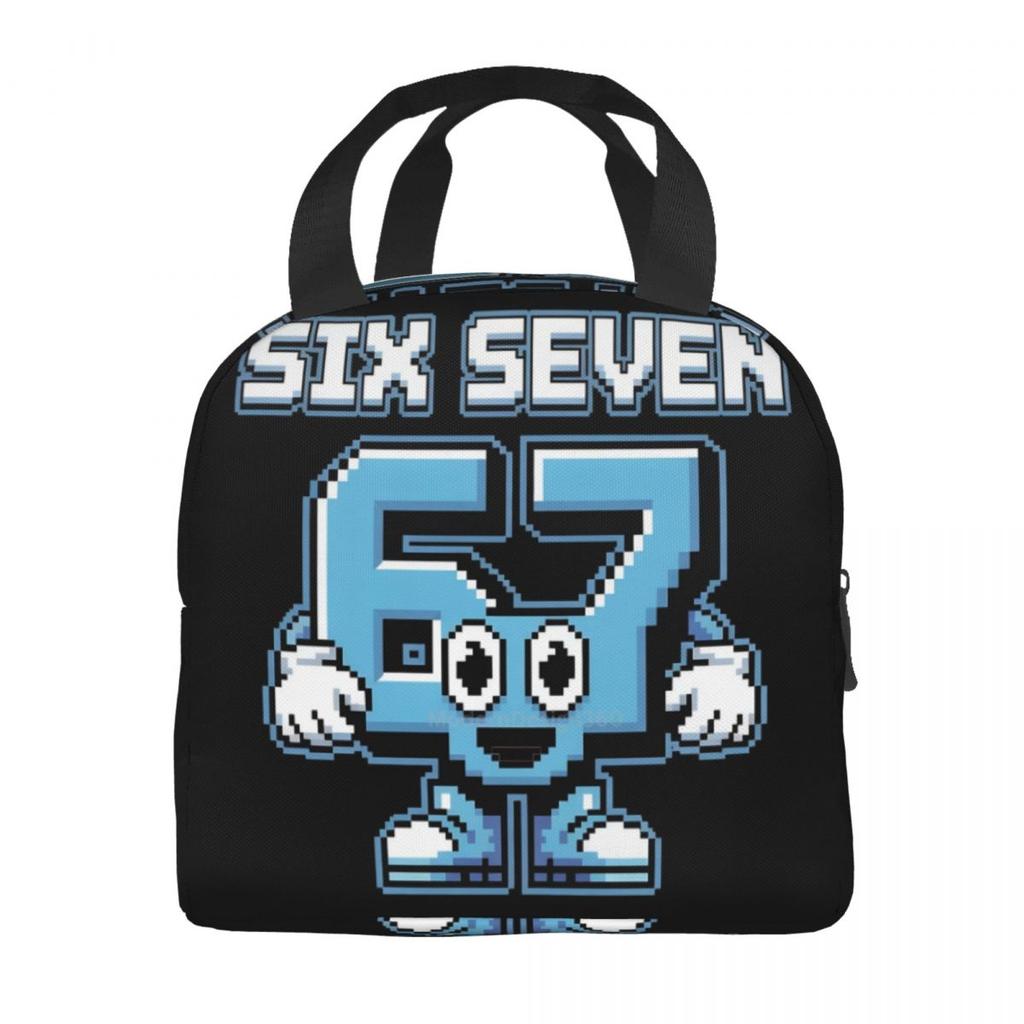 Lunch Boxes 67 Six Seven 6-7 Funny Italian Brainrot Merch Food Box Harajuku Thermal Cooler Bento Box For Travel