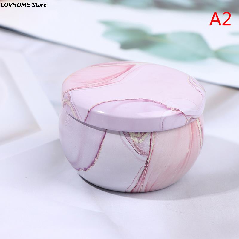 Retro Luxury Candle Jars Holder Storage Case Empty Tin Box Round Container with Lid Small Diy Candle Making Wedding Sweet Gifts