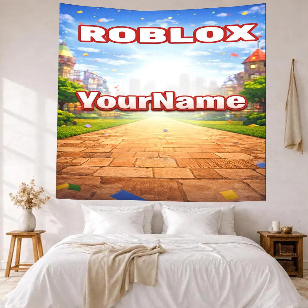Roblox Custom Your Name Wall Decor Tapestry Art For Pet Memorial Birthdaywedding Party Backdrop Family Gift