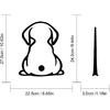 Brand, Waterproof Dog Decal, Vinyl Sticker for Car Rear Window, Moving Tail, White, 8.85 X 10.63in