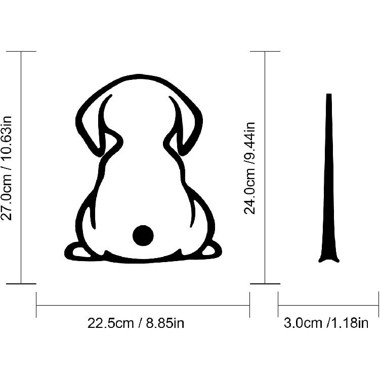 Dog Wiper Sticker for Cars, Waterproof Vinyl Cute Dog Waving Tail Rear Window Windshield Sticker Decal, Funny Lovely Animal Rear Wiper Decoration