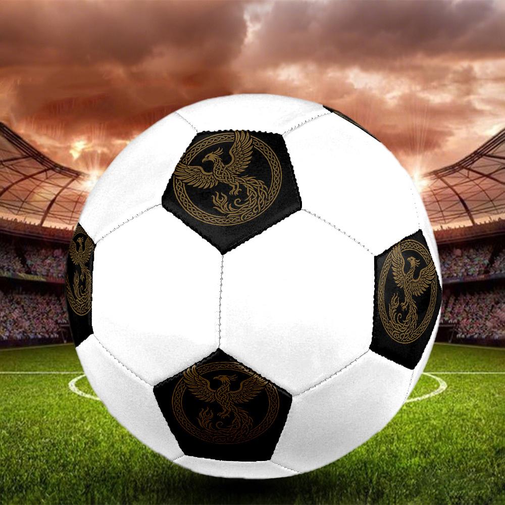 1PC Phoenix Artwork Soccer Ball Size 5 Football Machine Sewn Indoor/Outdoor Universal Football Gift W66