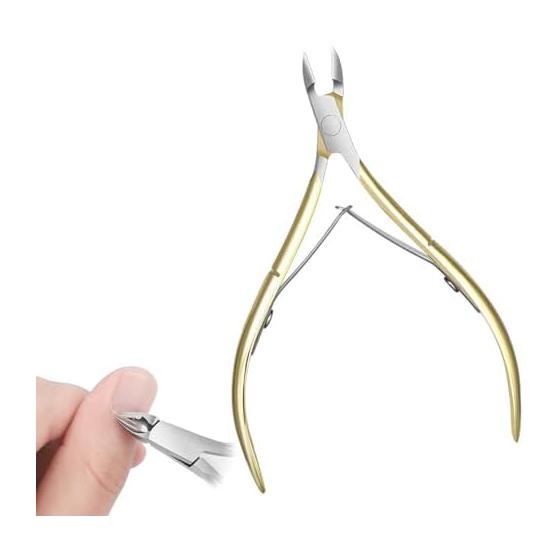 Samcos Nail Nipper, Cuticle Pusher, Cuticle Nipper, Cuticle Clipper, Stainless Steel, Nail Scaling Remover, Cuticle Treatment, Nail Care, Beauty