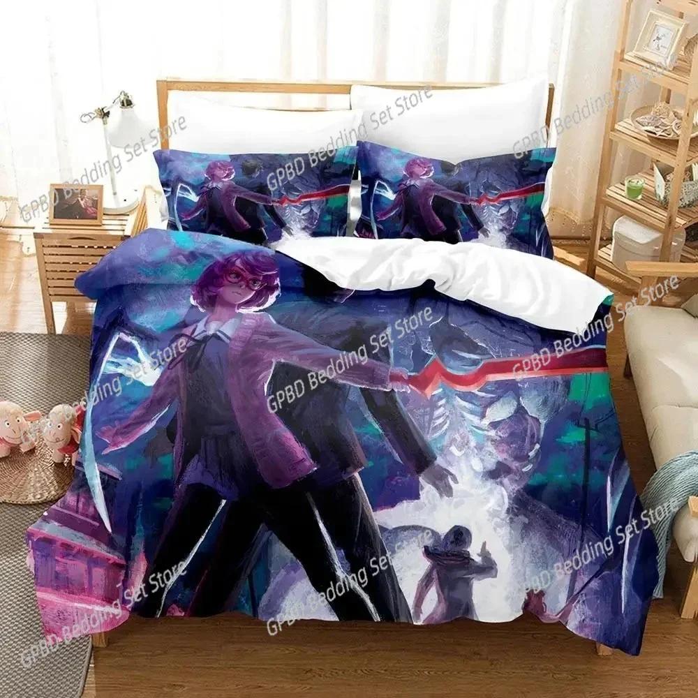 Fashion 3D Print Kawai Girl Beyond the Boundary Beding Set Bedrom Soft Modern Bedspreads Comefortable Soft with Soft Fabric Duvet Cover Pilowcase