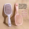 Square Hollow Wide Tooth Comb Fluff Scalp Massage Ventilated Detangling Wet Hair Brush Elastic Comb Suitable for Wet Dry Hair