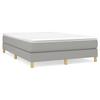 3144175 vidaXL Lit à sommier tapissier avec matelas Gris clair 140x200cm Tissu