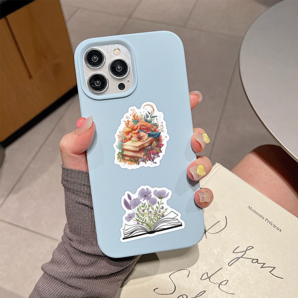 60 New Flower Books Graffiti Stickers Notebook Suitcase Water Cup Personalized Decorative Waterproof Stickers