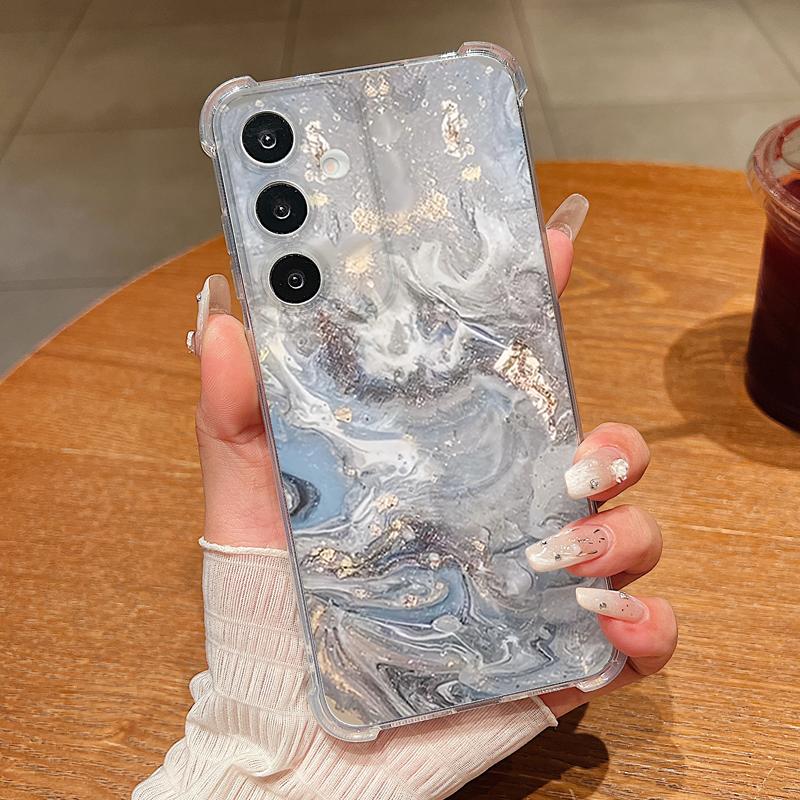 Luxury Marble Pattern Phone Case For Samsung Galaxy A57 A37 A17 A56 A16 A55 A36 A26 A15 A35 A54 A53 Clear Shockproof Soft Cover