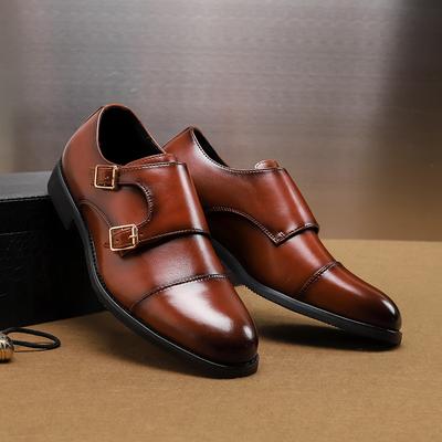 Moda Luksusowa Marka Buty Brogues Vintage Ręcznie Robione Męskie Rzeźbione Oksfordy Retro Okrągły Nosek Męskie Codzienne Formalne Obuwie