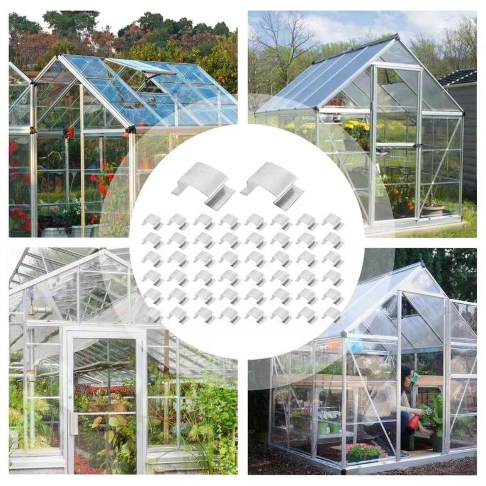 Stainless Steel Greenhouse Glass Clips Rust-resistant Garden Clips Spring Clips  Maintenance