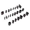 24Pcs Hollow Punch Cutter High Carbon Steel Assorted Styles Box Packed Leather Cutter Punch for