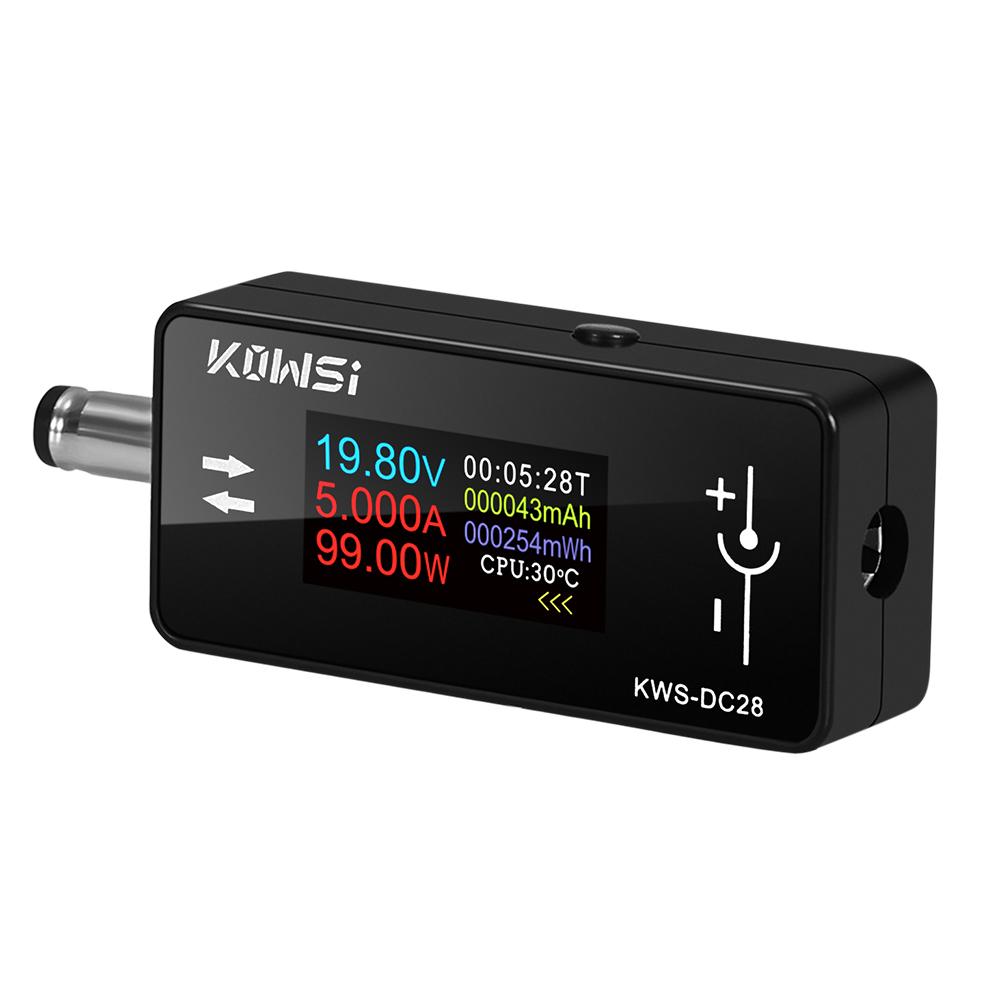 

0.96-inch Mini Voltmeter TFT Digital Display Voltage Tester Volt Amp Real-Time Detect Meter DC 4-30V 0-12A DC 5.5*2.5 interface