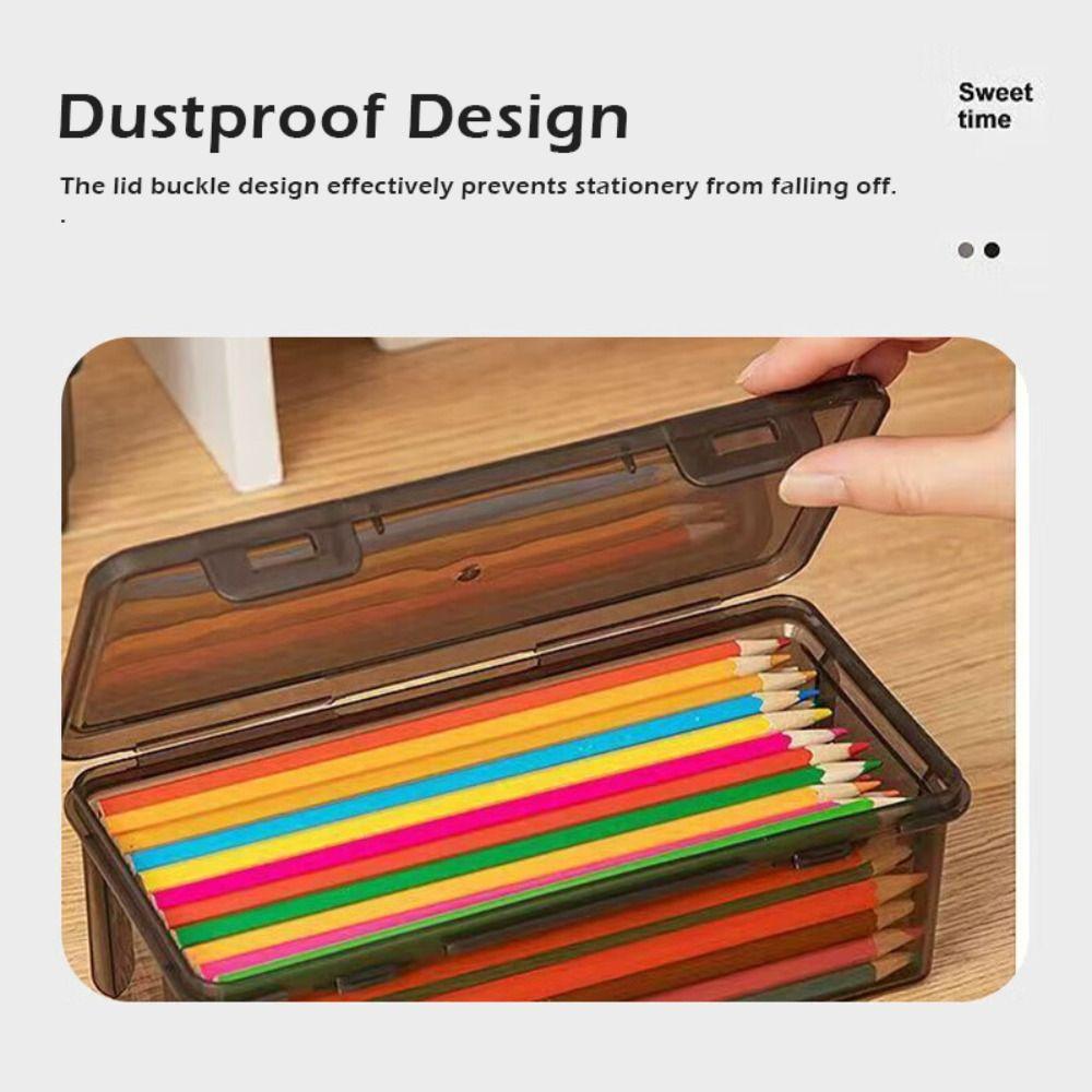Multi-functional Pencil Case Plastic Stationery Storage Box High Quality Pen Box  Students