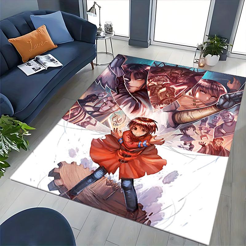 1pc Anime Cartoon Design Chair Mat - Fantasy Warrior Theme - Non-Slip Carpet for Office, Home Decor, Living Room, Bedroom, Game Room - Perfect Gift Id