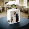 Wedding Flower Display Stand Clear Acrylic Wedding Cards Box Flower Arrangement Stand Rack for Reception, Ceremonies Birthday