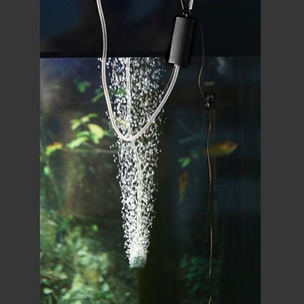 Leiser Oxygenator, kleine Sauerstoffpumpe, tragbare Mini-USB-Lade-Sauerstoffpumpe für Aquarien, Fischzucht, Aquariumzubehör