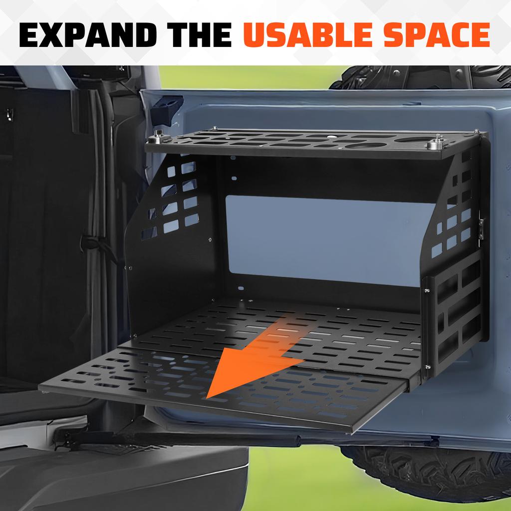 For Ford Bronco 21-24 Off-Road Tailgate Storage Rack Outdoor Travel Foldable Panel Folding Workbench Car Rear Door Storage Table