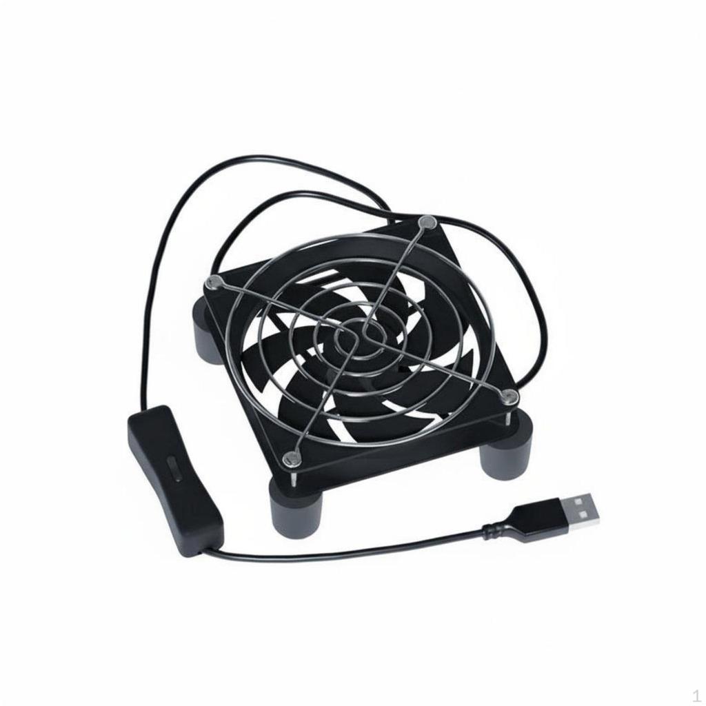 SetTop Box Cooling Stand Quiet USB Fan Powerful Air Circulation External Router